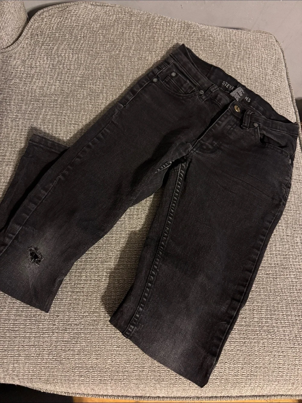 Steven By Steve Madden Boy’s Black Straight Jeans